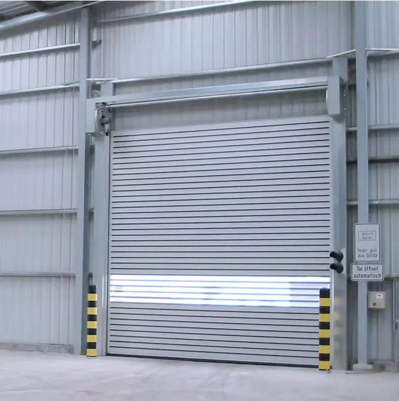 High-Speed Aluminum Insulated Garage Door Windproof Spiral Roller Shutter Rolling Gates Finished Metallic Features White