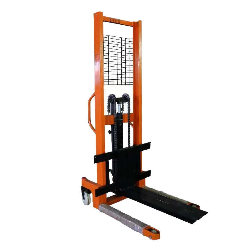 Hand Manual Pallet Operated Stacker Hydraulic 1T 2T 3T 1.6m Lifting Pallet Manual Forklift 900 mm+550 mm+1600MM+1 Ton
