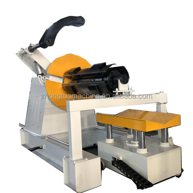 Metal Steel Coil 5T 7T 10T 15T Hydraulic Decoiler with Cart for Roofing Roll Forming Machine