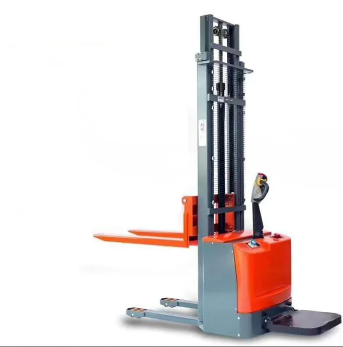 DC 24v 140AH 160AH Lead Acid Battery 4 Wheels Electric Forklift 1000kg 1500kg 2000kg Adjustable Electric Forklift Stand up Style 3500 mm+0.5 Ton