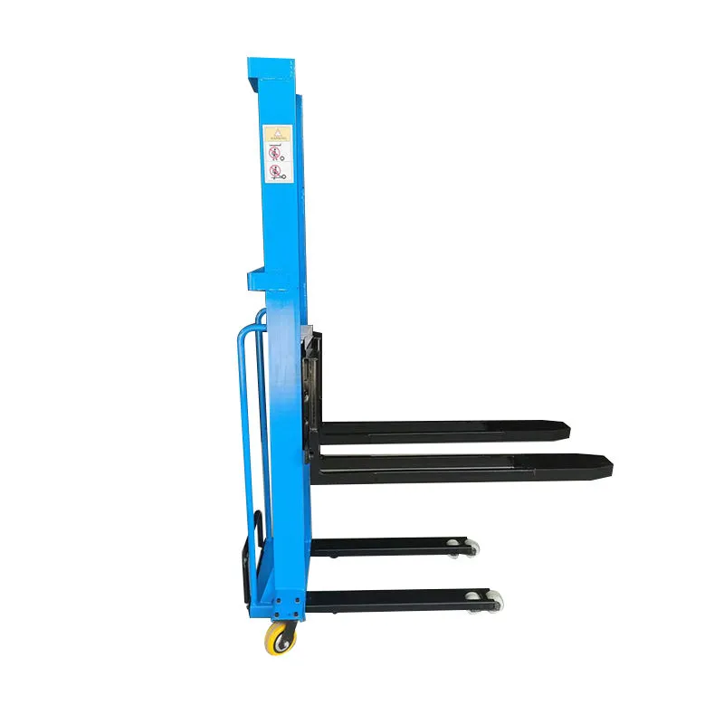 Self Load Lifting Stacker 1000KG Semi Electric Portable Self Loading Stacker Pallet Truck Forklift 1 Ton+1 600 mm+Stacker Forklift