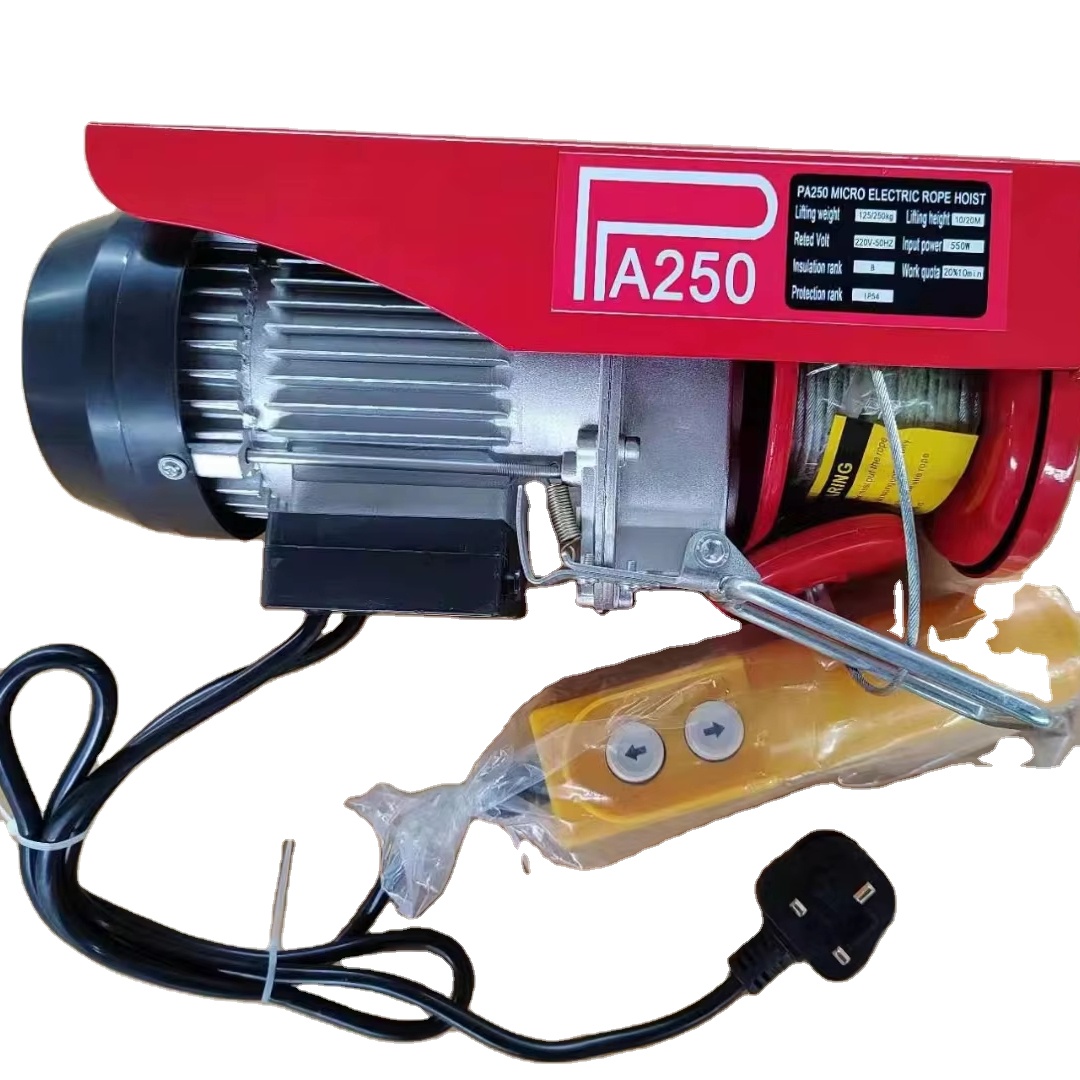220v Single Phase Mini 200KG -1500KG Electric Wire Rope Hoist Mini Construction Hoists Electric Wire Rope Elevator Hoist