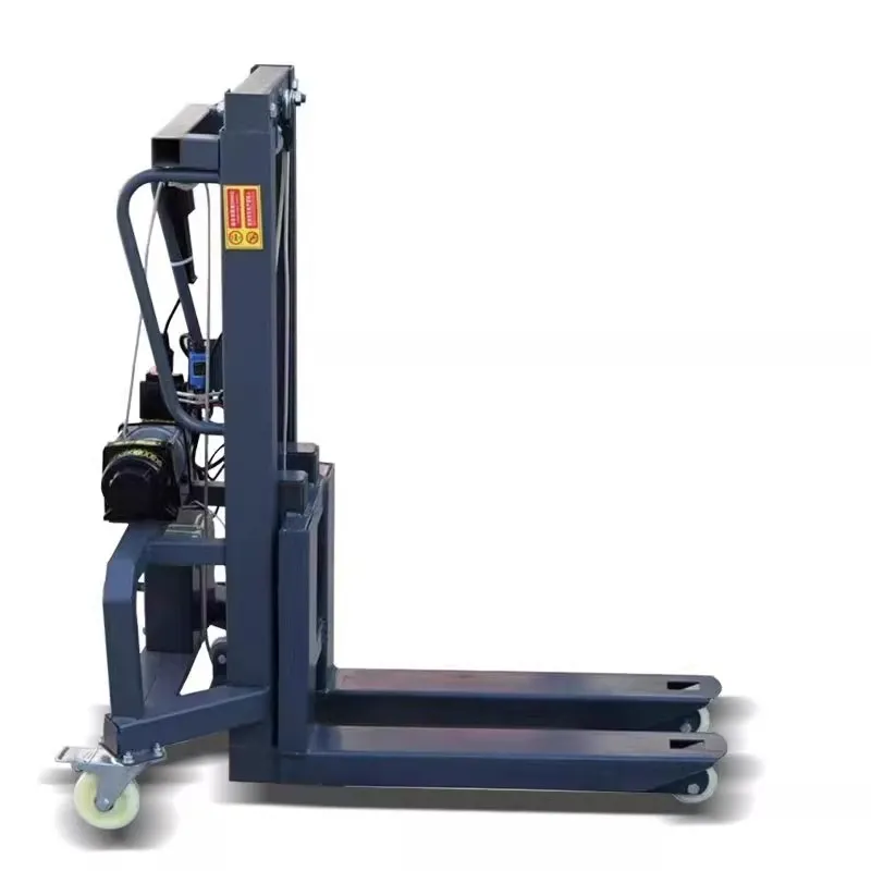 Self Loading Fork Lift Electric Hoist for Material Handling Transport Mini Stacker Narrow Stacker Walk Behind Fork Lift 0.5 Ton+1 600 mm+CTY-03