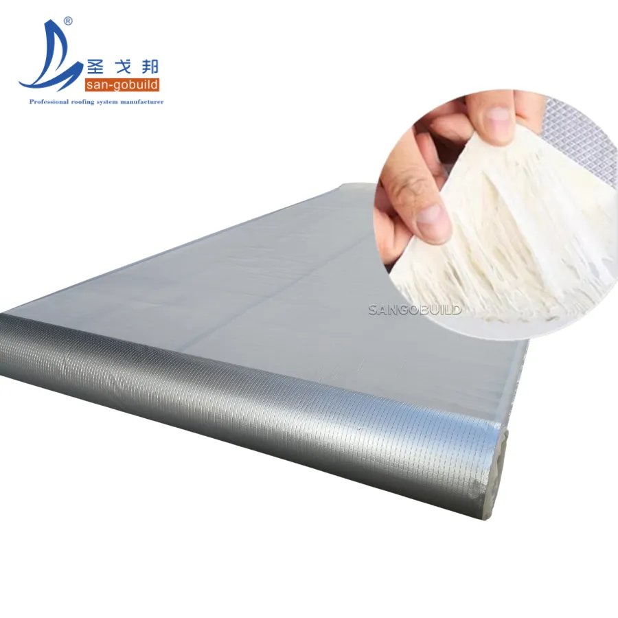China Factory Wholesale Adhesive Butyl Membrane Sealed Rubber Strip Aluminum Self Adhesive Butyl Tape for Roof 10mm