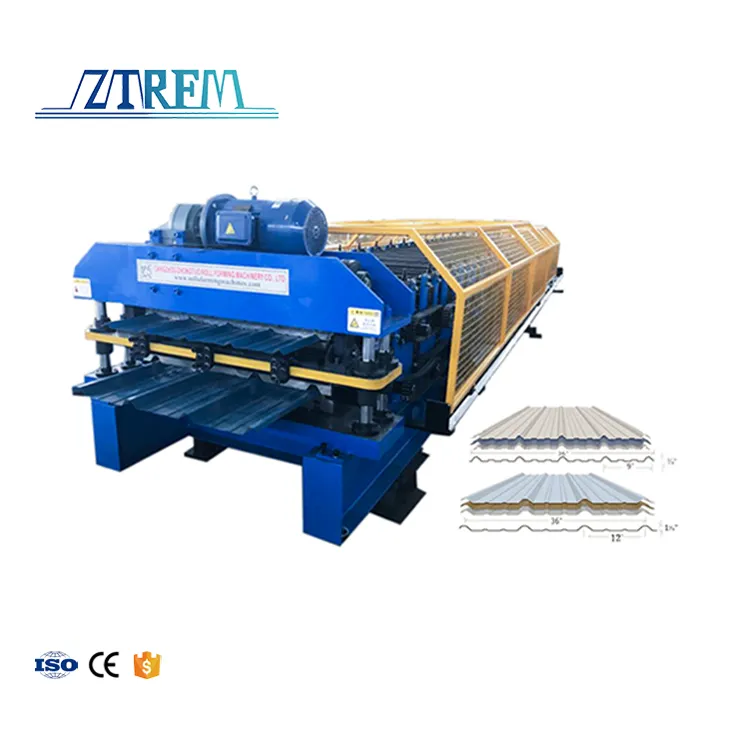 Double Layer Roll Forming Machine Gear Bearing for Roof Sheet Production CE ISO Certified 0-30m/min+5.5kw