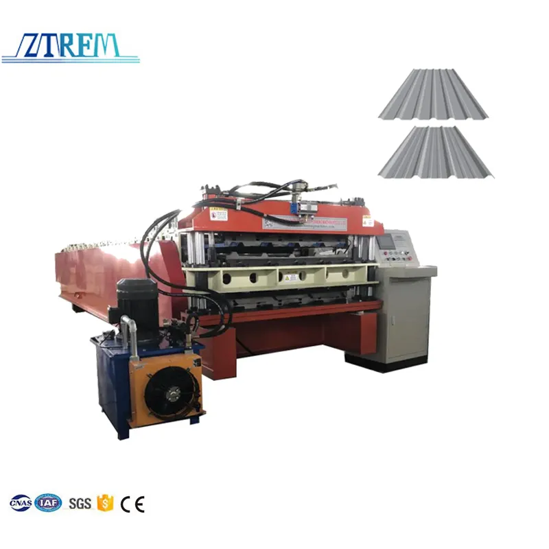 ZTRFM Double Layer Galvanized Tile Roofing Sheet Making Machine Double Layer Roofing Sheet Machine 7.5kw