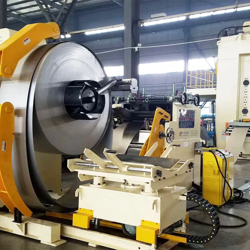 Automatic Steel Coil Decoiler and Straightener for Precision Leveling with Material Pressing Function and Adjustable Speed TGL-300H