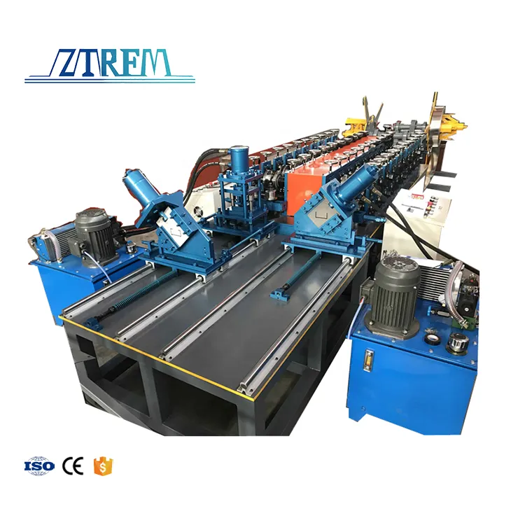 ZTRFM Double Production Line C and U Channel Dry Wall Profile Roll Forming Machine Steel Frame & Purlin Machine 25m/ min