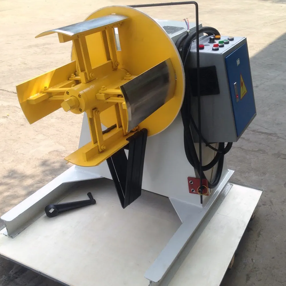 High Efficiency Reliable Durable Adjustable Metal Uncoiler for Continuous Feeding in Heat Exchanger Production Lines MT-300 (Max.Width 300)