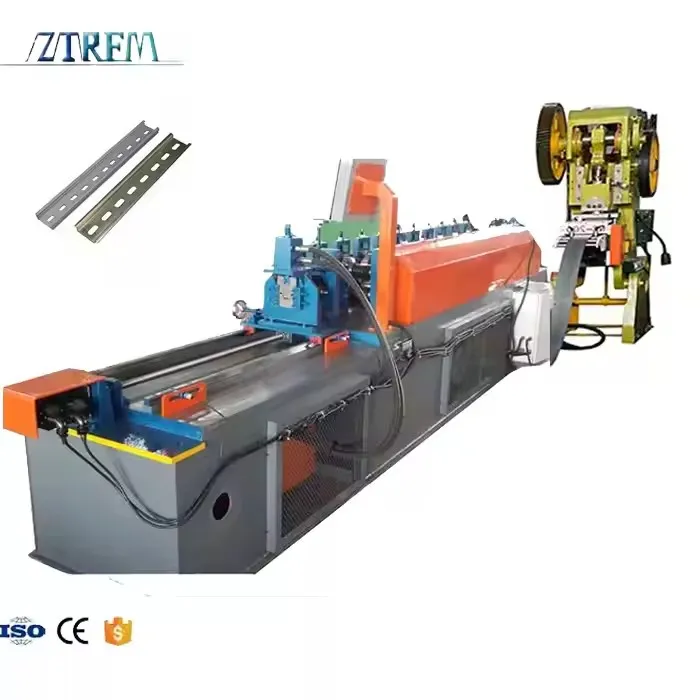 Automatic Metal Steel Guide Din Rail C Omega Channel Roll Forming Machine 0-20m/min+ZTRFM-c01+customized