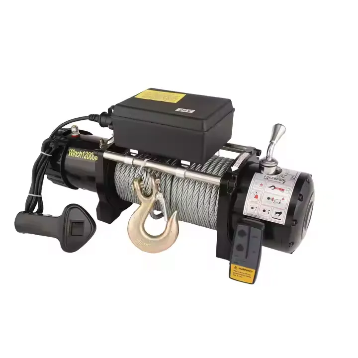 6000lbs 12000lb Winch 12V Dc Motor Car Cable Winch for Electric Mini Winch with Remote Control Ac Winches+12000 lb(5443.11kg)