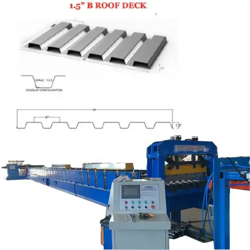 Building Material Composite Decking Sheet with Embossing Floor Deck Roll Forming Machine Roll Former