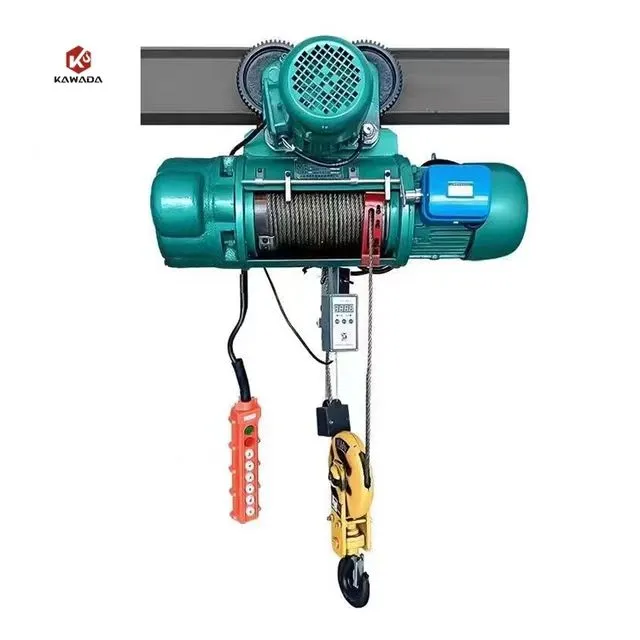 Moving 2 Ton 380V 6m Aluminum Shell Electric Winch Hoist With Pulley CD Type Winch Lift Product Hoisting Equipment CD 1T+9 m