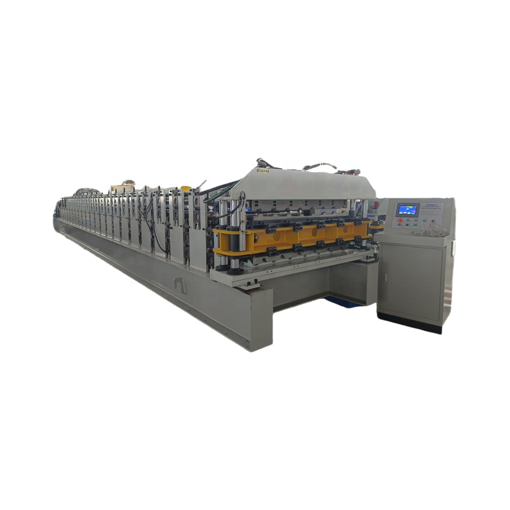 Double Layer Roofing Sheet Machine TR6 TR8 Trapezoidal Tile Making Machine with Gear & Bearing 7.5KW Motor 380V