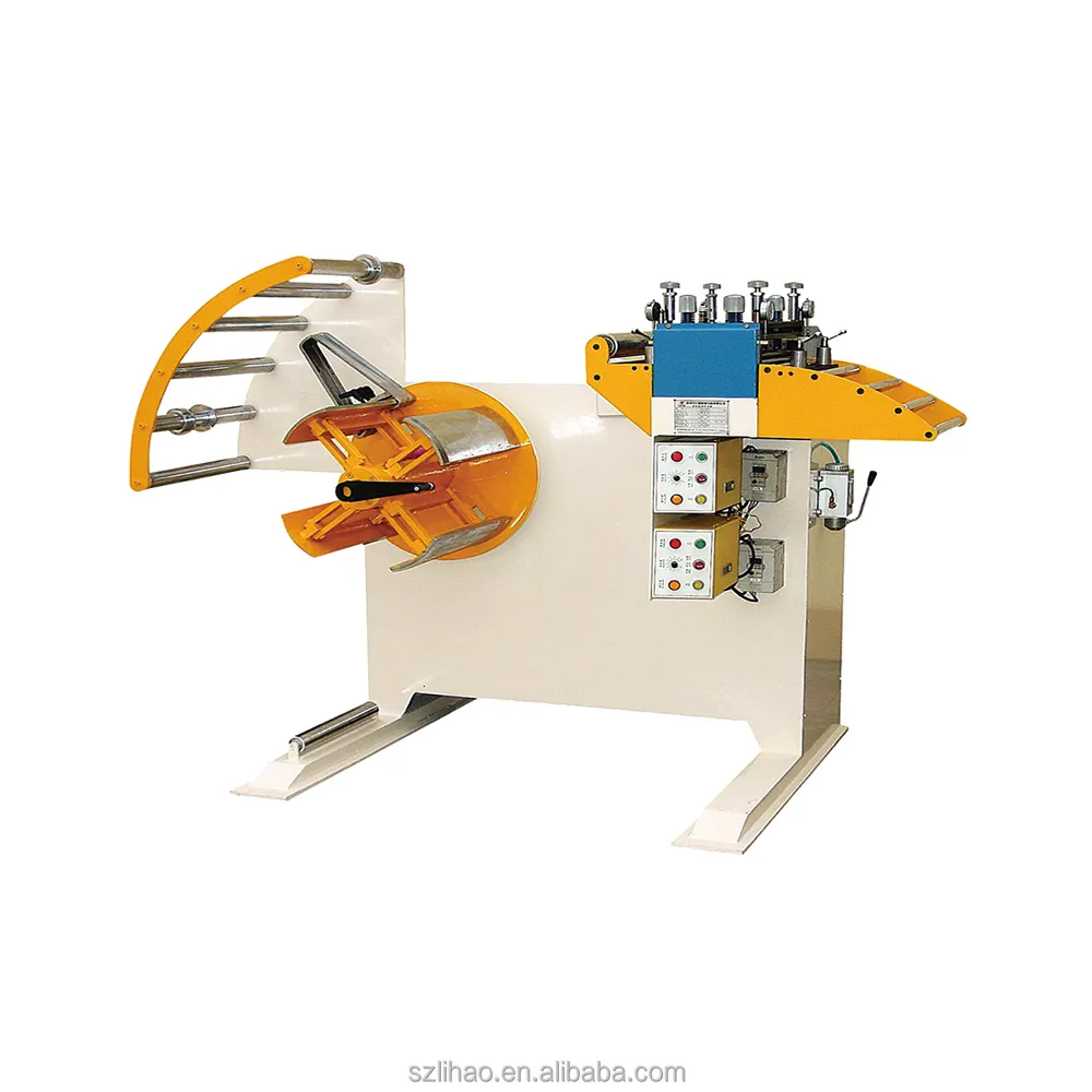 Steel Roll Automatic Hydraulic Uncoiler and Sheet Metal Straightener 2 in 1 Decoiler Straightening Machine Coiler Uncoiler GO-200B
