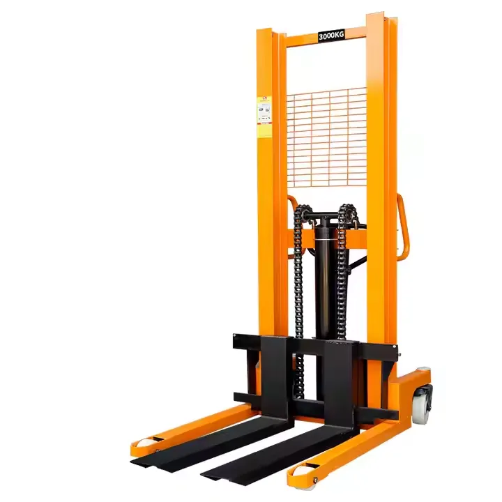 Hot Sale Pallet Truck 500KG 1000kg 2000kg 1.6M 2M Height 3 Ton Warehouse Use Manual Forklift Hand Stacker 900 mm+700mm+1600MM+1 Ton