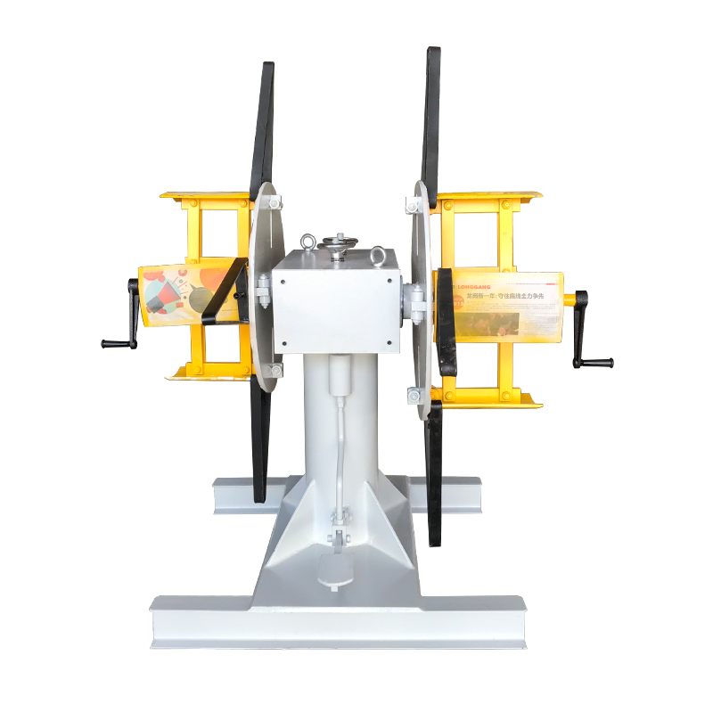 High Production Efficiency Double Head Coil Uncoiler / Decoiler Machine for Steel Packaging Sheet New Condition Motor Core