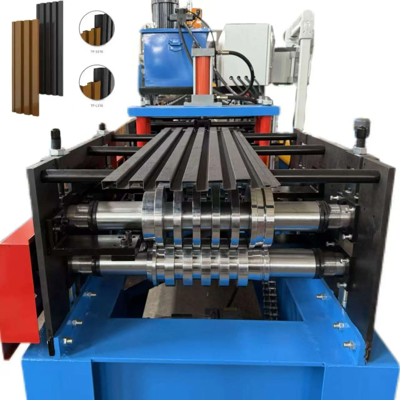 Galvanized Steel Metal Soffit Panel Wall Cladding Roll Forming Machine 20 M/Min+Wall cladding metal roll forming machine+5.5KW
