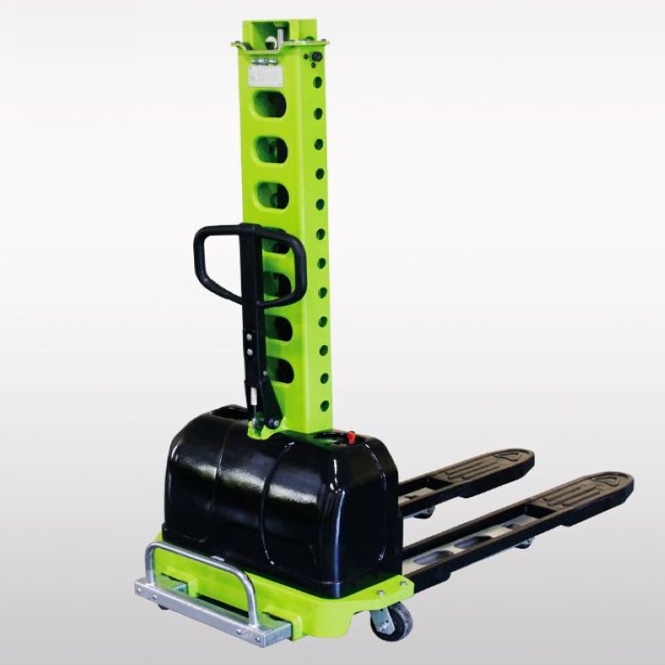 KAWADA Electric Portable Forklift Self Loading Stacker, Self-lifting Electric Forklift