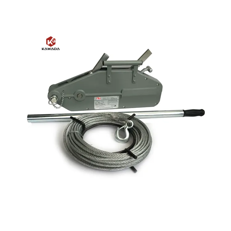 Best Quality 0.8T to 5.4T 5400KG Aluminium Cable Pulling Winch Hand Manual Wire Rope Hoist 5 Ton+20 m+JT-800 TO JT-5400
