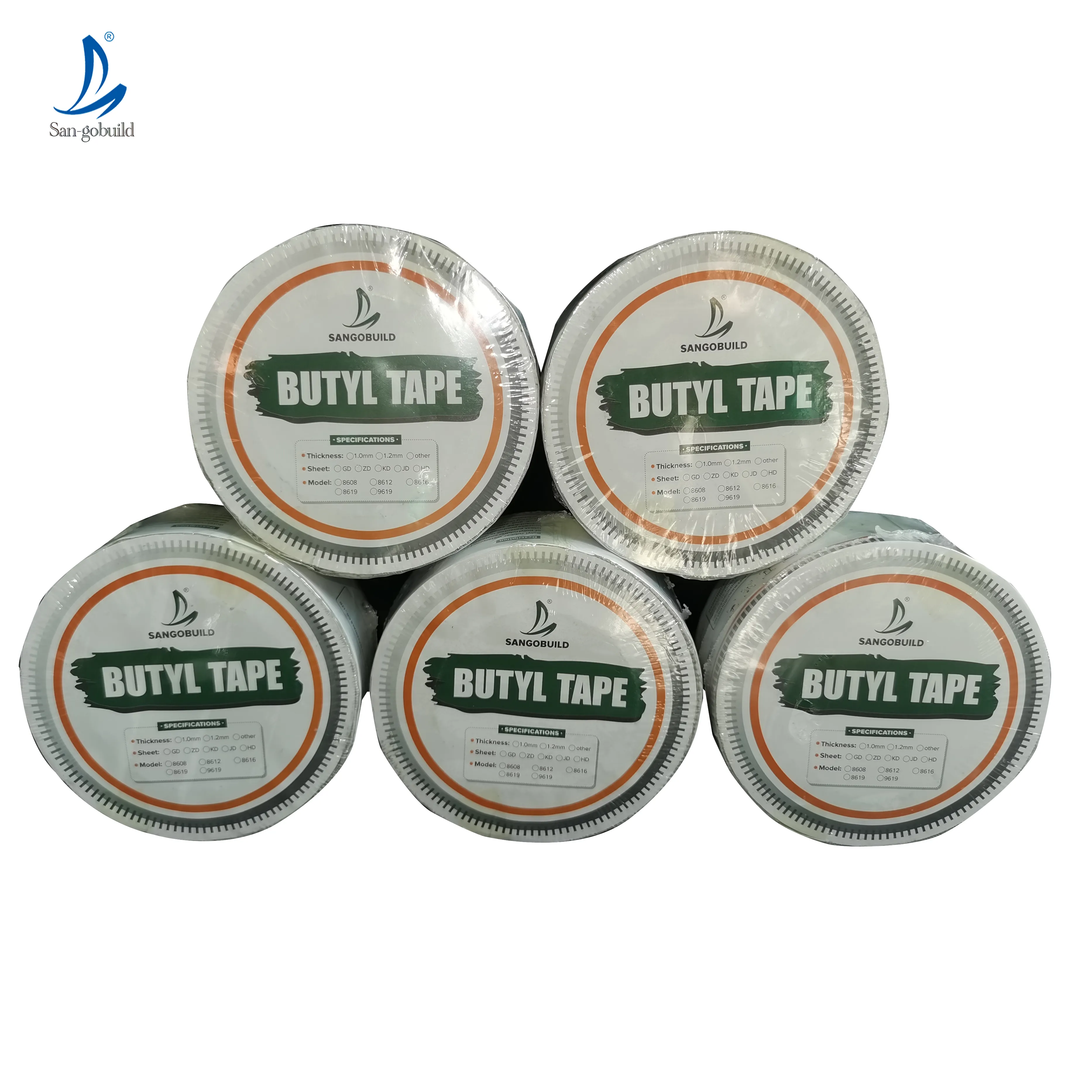 High Quality Aluminum Foil Butyl Rubber Waterproof Roof Tape Sealing Repair Roof Butyl Tape Adhesive Zhejiang, China+More Than 5 Years+SAN-GOBUILD+SGB8608+Butyl Tape