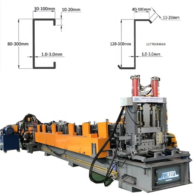 Hot Selling Fully Automatic CZU Purlin Roll Forming Steel Frame & Purlin Machines