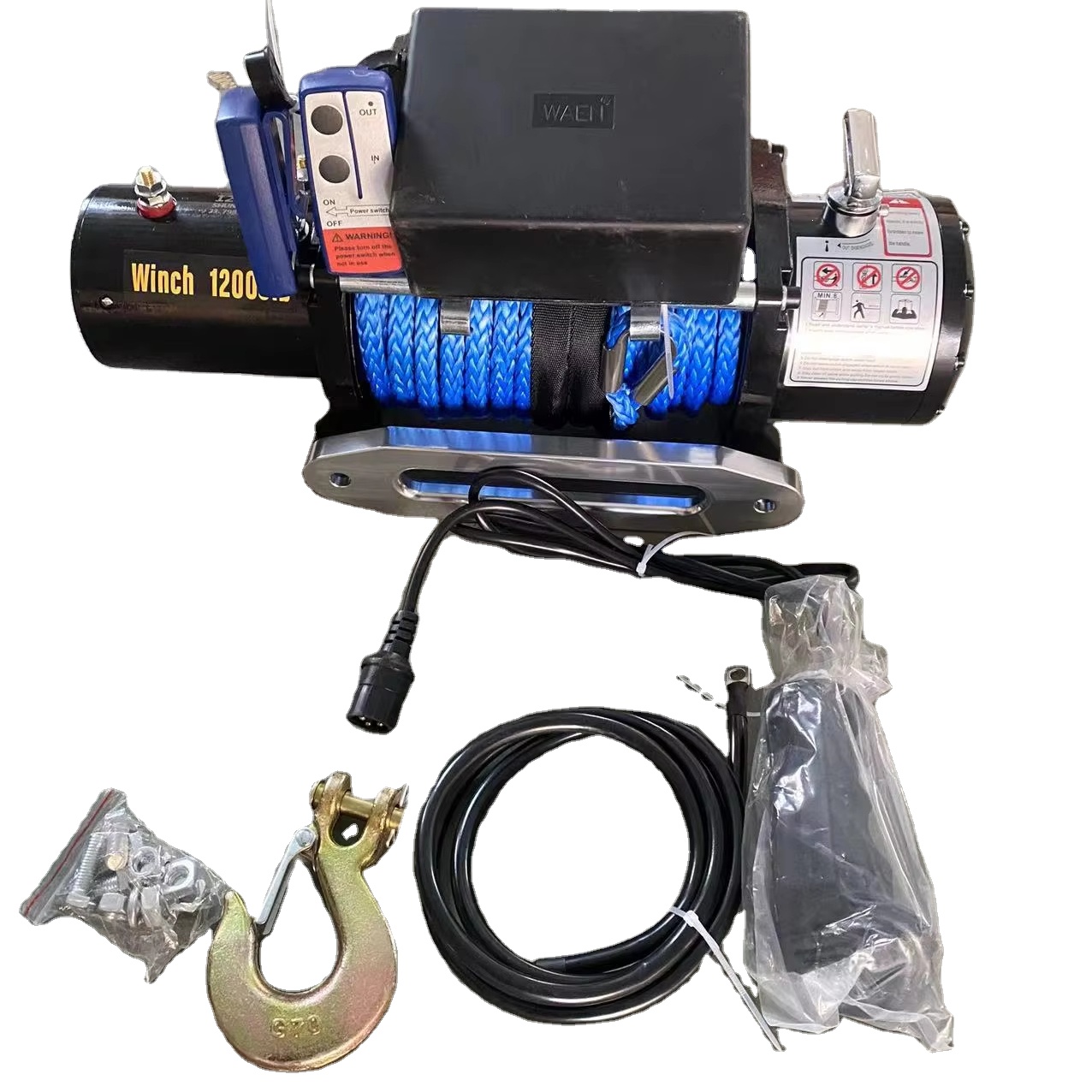 2000lb - 12000lbs 12v Electric Winch with Synthetic Rope Electric Hoist Winch 20000 lb Electric Clutch Winch