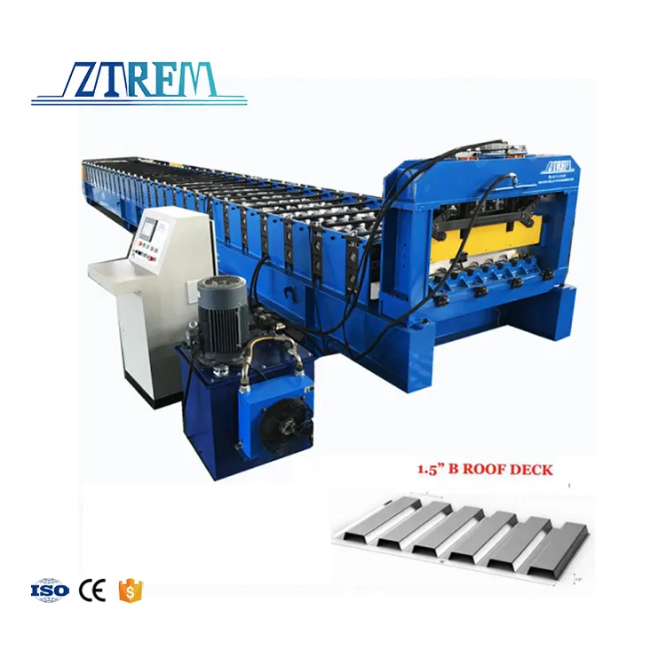Mexico 3" B Full Automatic Galvanized Roof Decking Steel Sheet Metal Forming Machine Metal Sheet Forming Machine