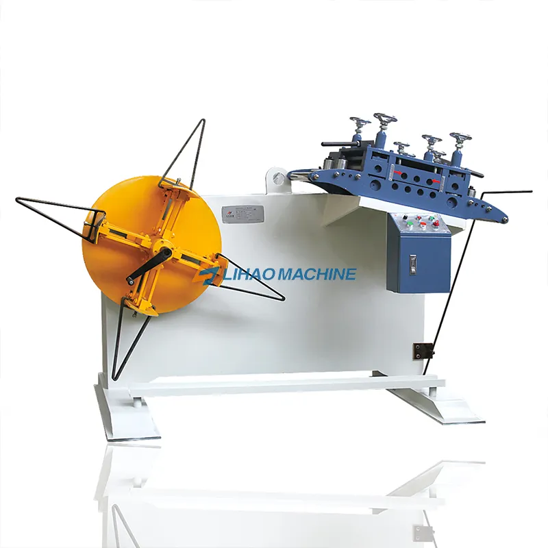 Hydraulic Decoiler Machine Straightening Machine for Metal Sheet Uncoiler Straightener Feeder Metal Coil Uncoiler GO-500A