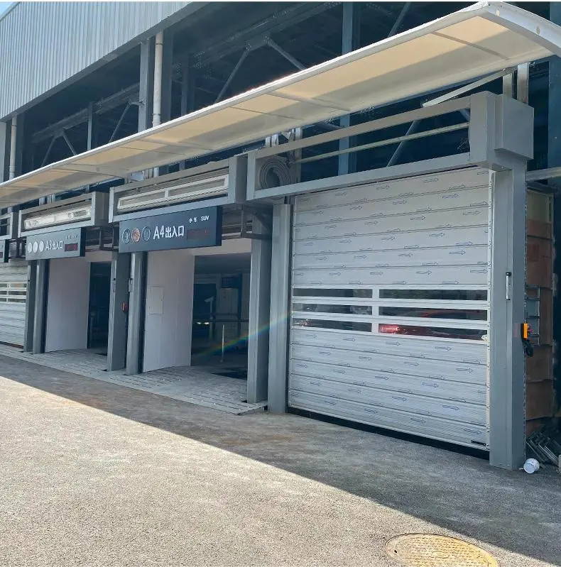 Customized Stainless Steel Aluminum Rolling Shutter Doors Fire Rated Windproof Feature for Garage and Warehouse White