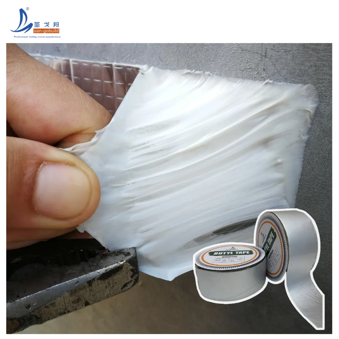 Double Sided Adhesive Repair Tape Aluminum Flashing Butyl Tape Waterproof Tape for Roofs 1.0mm
