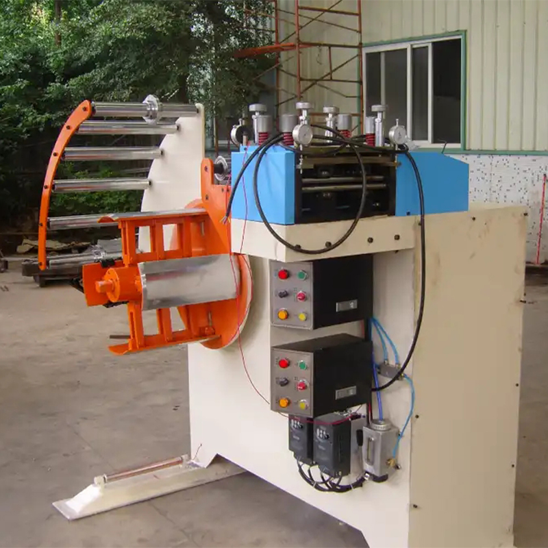 2-in-1 Steel Coil Uncoiler Straightener Machine Power Press Machines Compatible with Core Motor Component for Sheet Processing