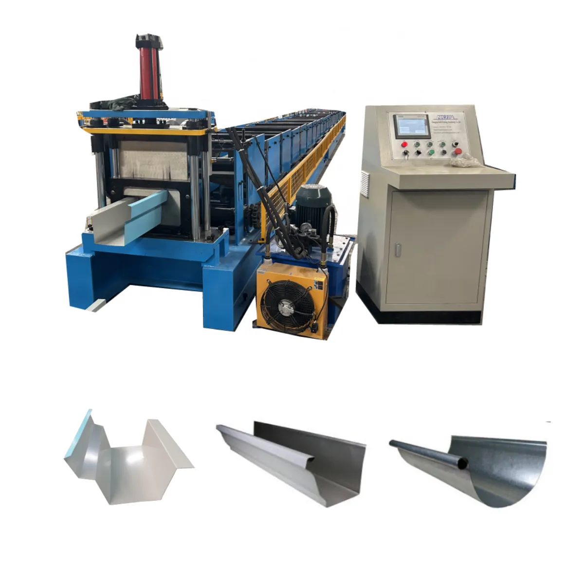 Europe DC51 Stainless Steel Aluminium Standard Size Rain Gutter Making Machine Roll Forming Machine ISO CE Certification