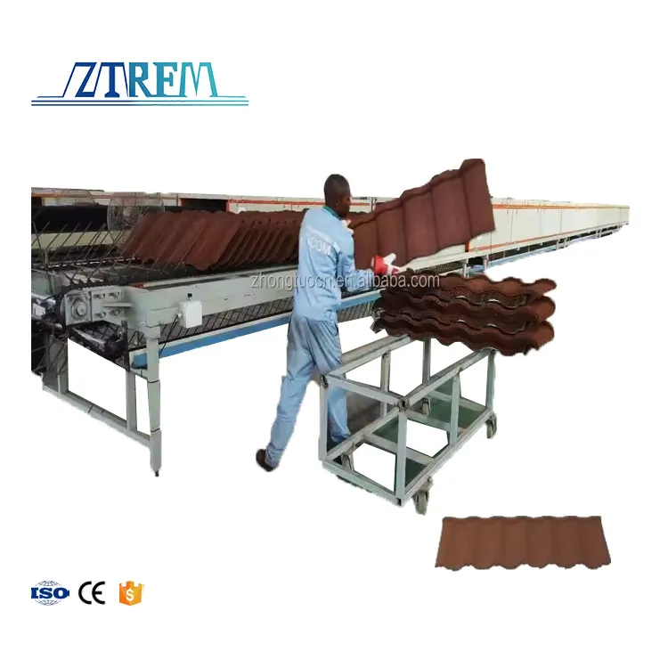 ZTRFM Home Roof Steel Manufacturing Machine Color Stone Coated Steel Roof Forming Machine ZTRFM-color+11kw