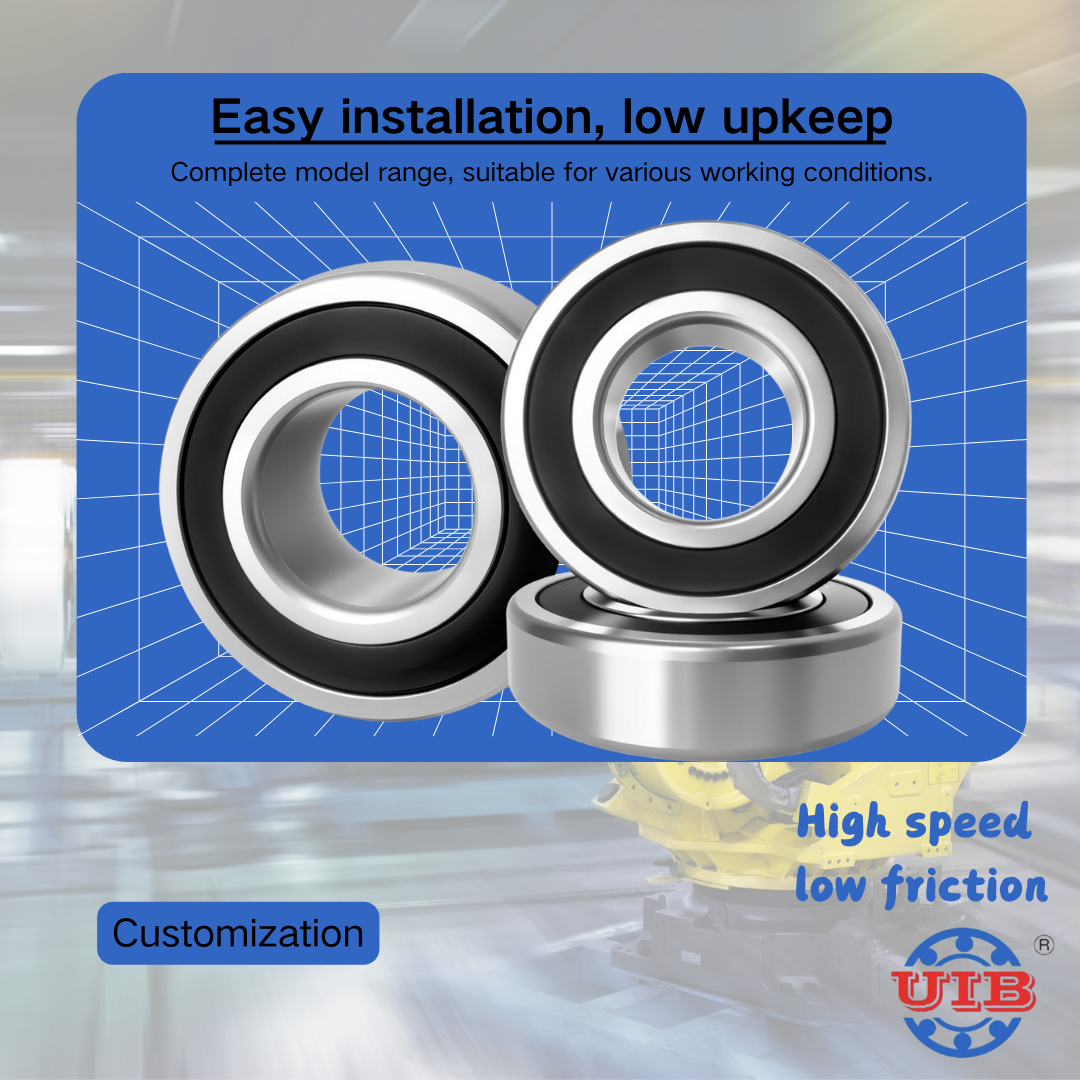 High Precision Deep Groove Ball Bearings 6313RS, Single Row Radial Design for Electric Motors and Gearboxes, Smooth Operation