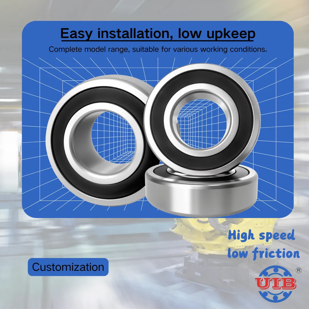 High Precision Deep Groove Ball Bearings 6313RS, Single Row Radial Design for Electric Motors and Gearboxes, Smooth Operation