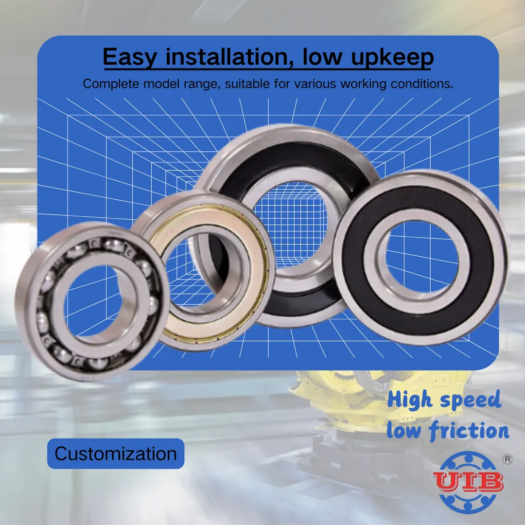 Sealed Deep Groove Ball Bearings, Anti-Rust Bearing 6216 2RS for C3 Clearance Auto Industrial Motor Pump Mechanical Equipment UIB+1