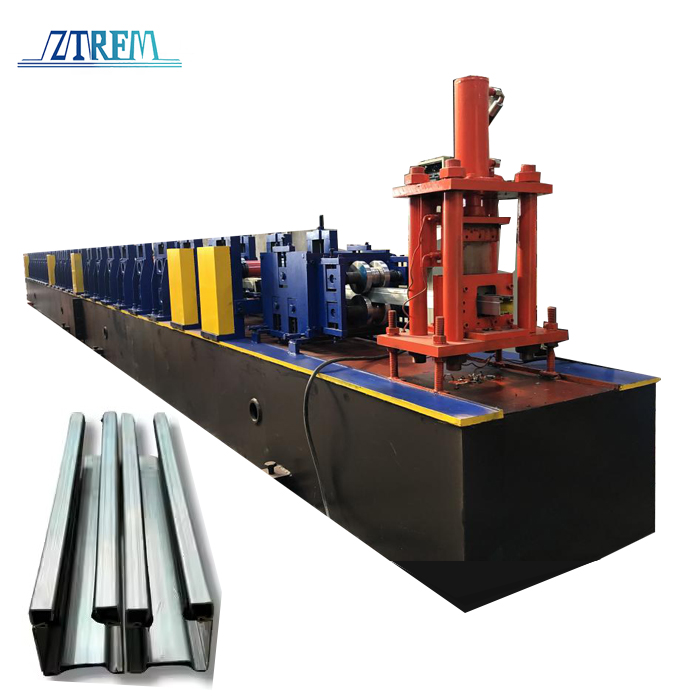 Full Automatic 2 in 1 Function 1.5mm Thickness Add Rubber Type Shutter Door Guide Rail Roll Forming Machine