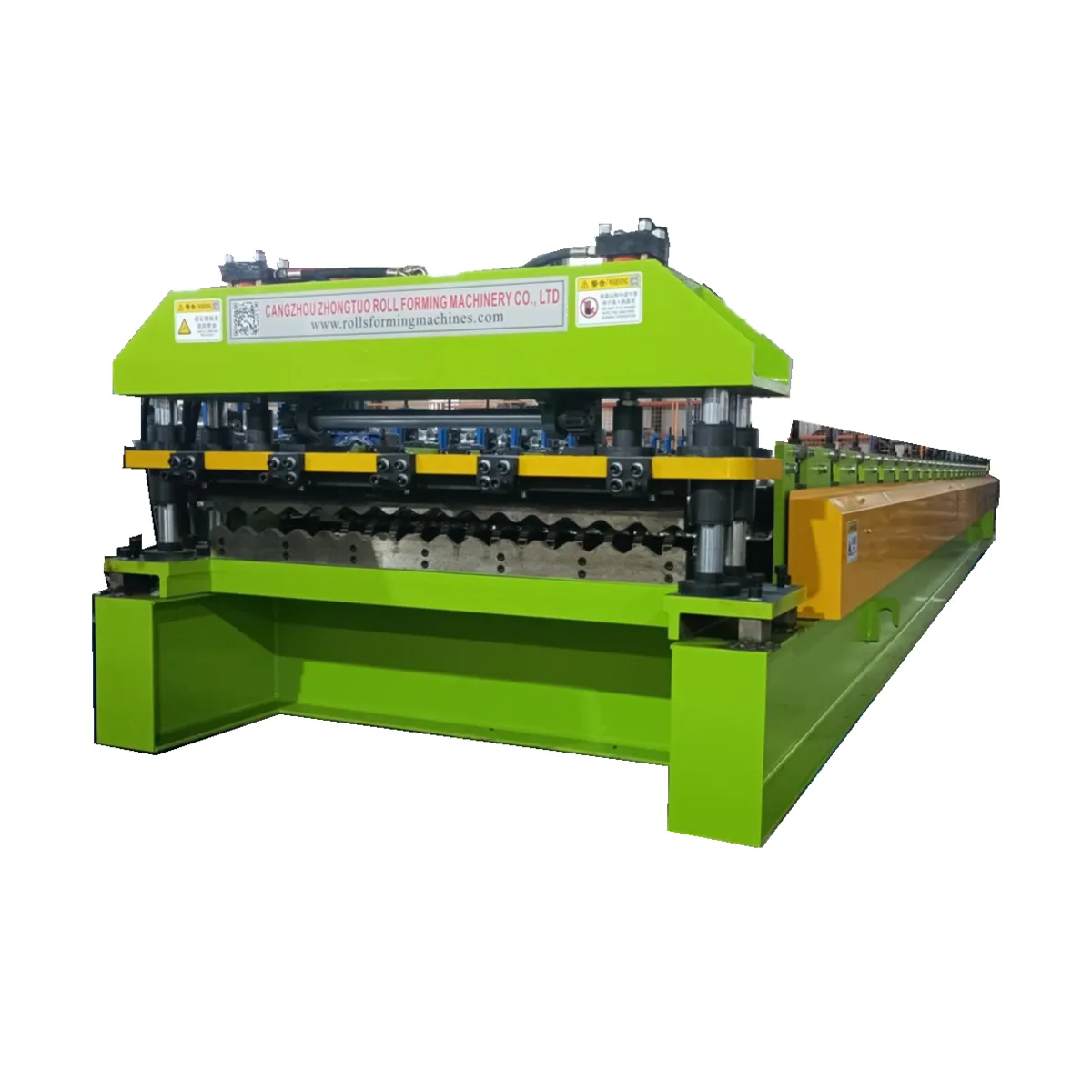 Film Coated Corrugated Roofing Sheet Roll Forming Machine Gear Bearing High Speed Corrugated Roof Panel Making Machine CE 15 m/min+12-76-1067+5.5-11kw