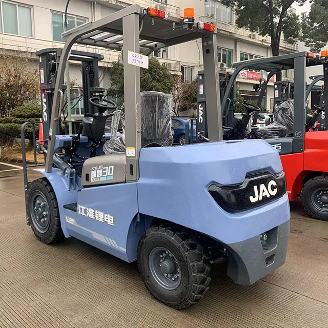 JAC Heli Full Electric Forklift 1000kg 1500kg Lift 5m Igh Performance Stand up 1.5t 3 Ton Lithium-ion Truck Motor YELLOW+4500 mm+3 Ton+JAC CPD