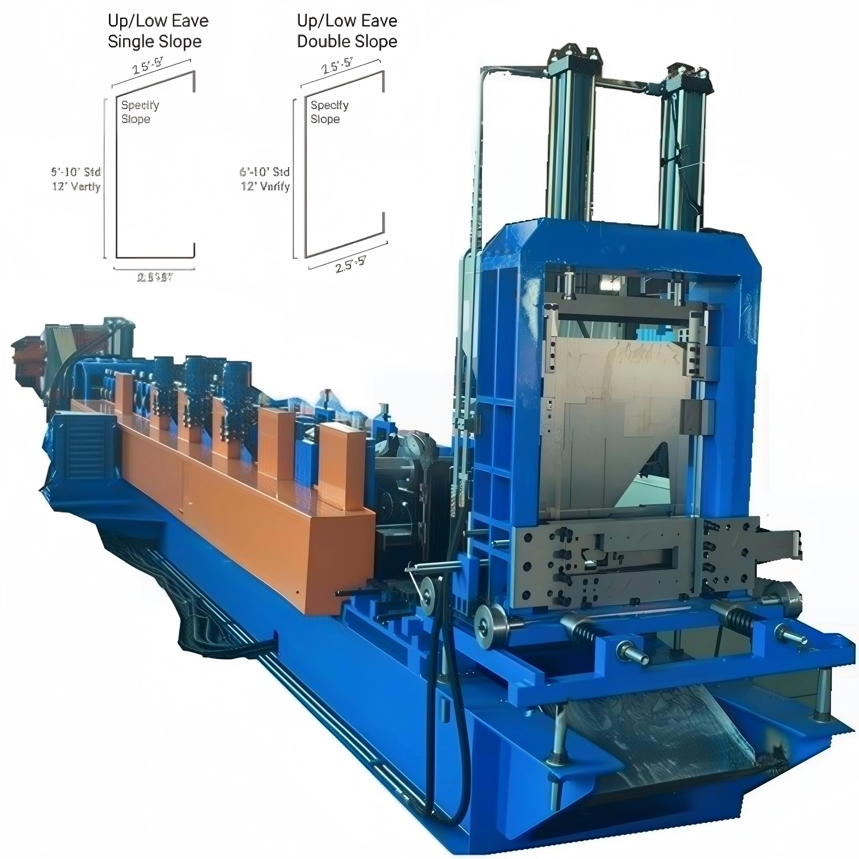ZTRFM Fully Automatic CZ Purlin Structural Steel Profile for Eave Struts Making Machine