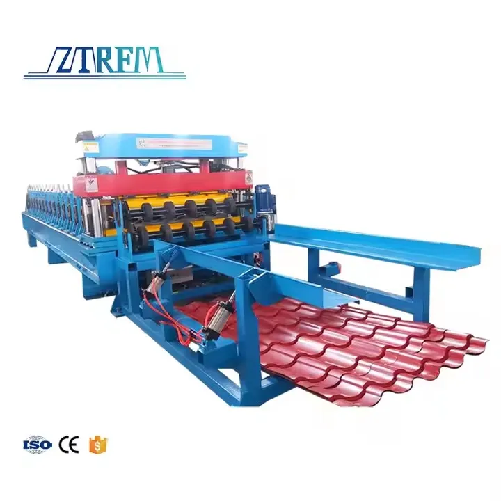 ZTRFM Colored Steel Metal Roof Sheet Making Machine Glazed Tile Roll Forming Machine