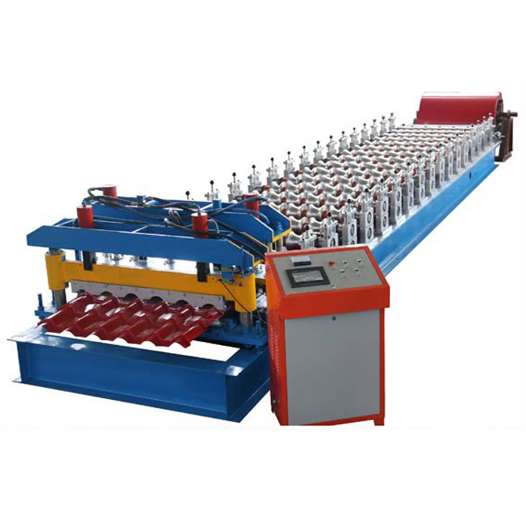 Glazed Color Coated Steel Roof Tile Making Machine, Auto Glazed Tiles Cold Steel Sheet Roofing Machine