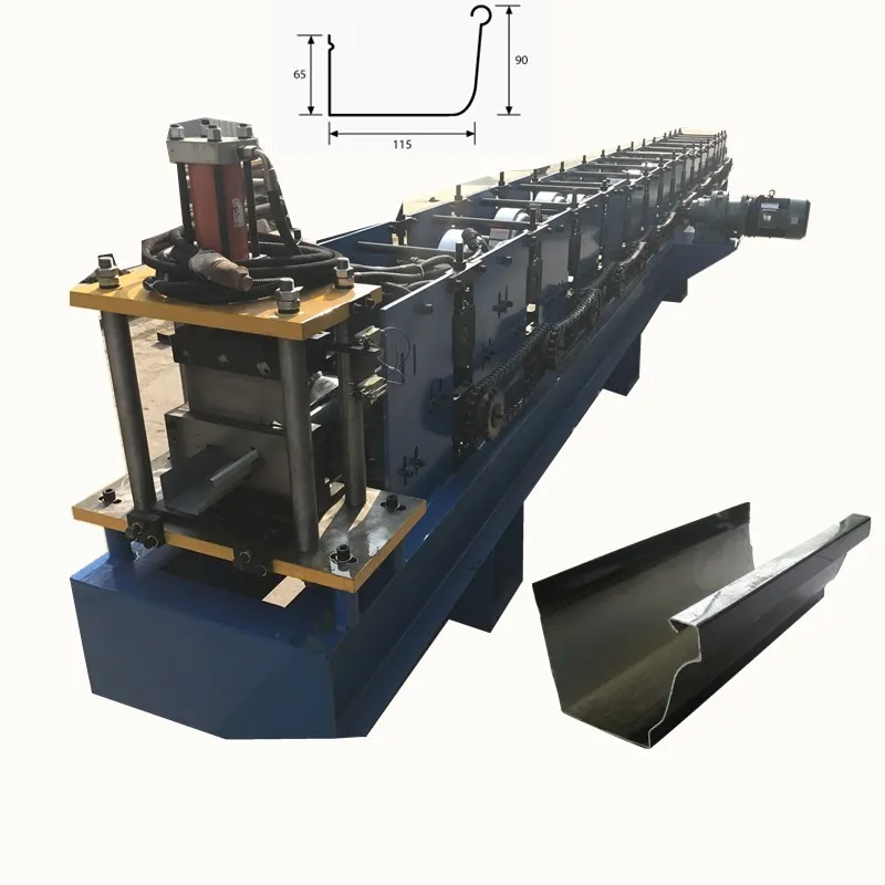 Metal Water Gutter Roll Forming Machine Botou Manufacturer India Ordinary Product Hydraulic Cutting Provided Zhongtuo