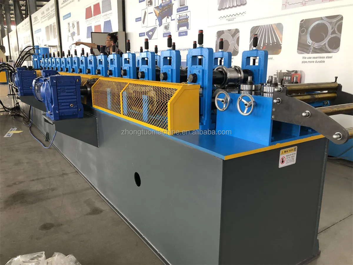 Roll forming section with 16 rolling stations