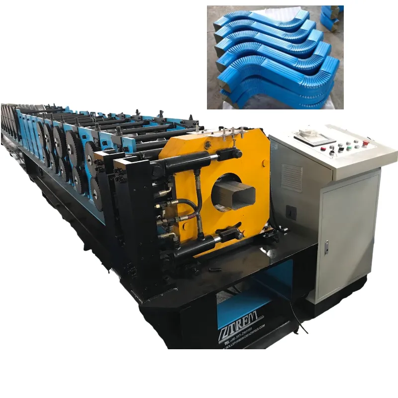 USA Use 2*3 3*4 Downspout Elbow Rain Gutter Down Pipe Roll Forming Machine with Intergrated Elbow Machine ZTRFM+10.5KW