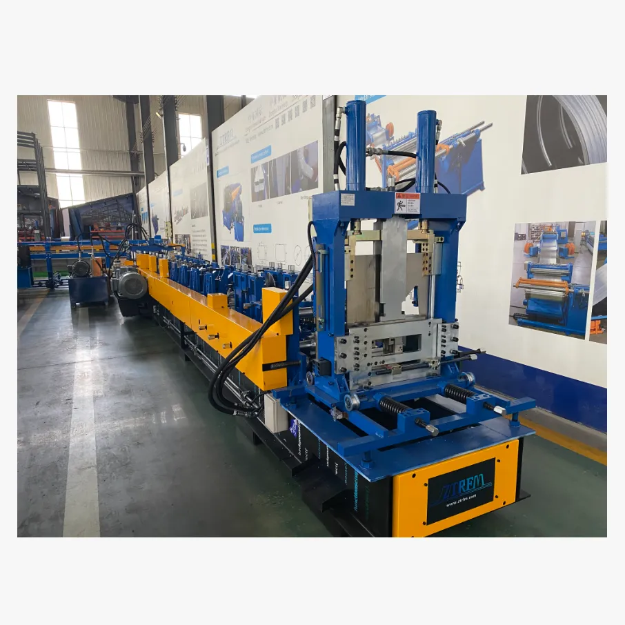 Automatic 250 C Purlin Profile Roll Forming Machine with New Design Gear Motor Pump Core Components for Colored Tile