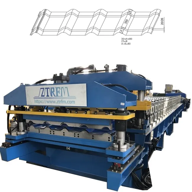 High Speed Metal Step Tile Making Machine Q Tile Cold Roof Tile Making Machine