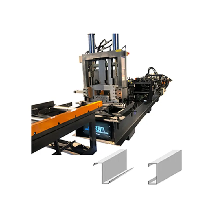 Metal Frame Forming Machine Servo Motor Drive High Speed Remote Control C Z Us Area Purlin Roll Forming Machine Full Automatic