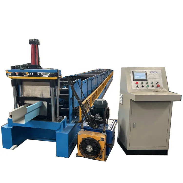 USA Metal Rain Gutting Square Gutter Roof Part Making Roll Forming Machine panel roll forming machine+4kw+3kw